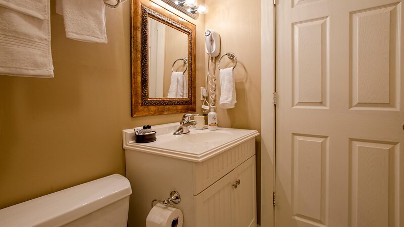 Bathroom with white fixtures